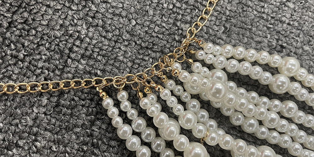 Luxury Pearl Tassel Body Chain