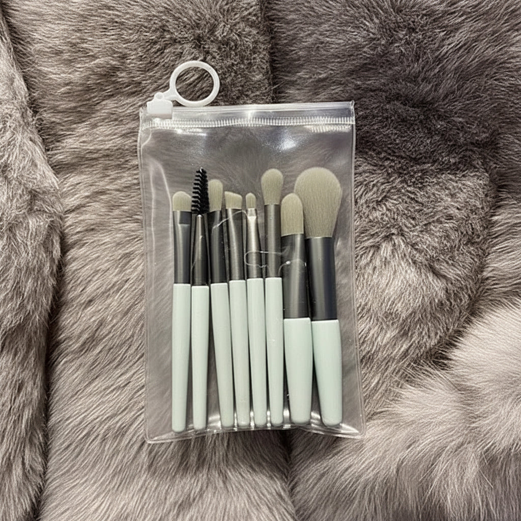 Travel Makeup Brush Set (8-Piece)