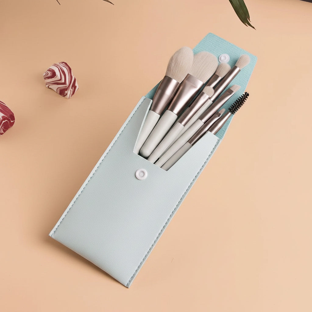 Travel Makeup Brush Set (8-Piece)