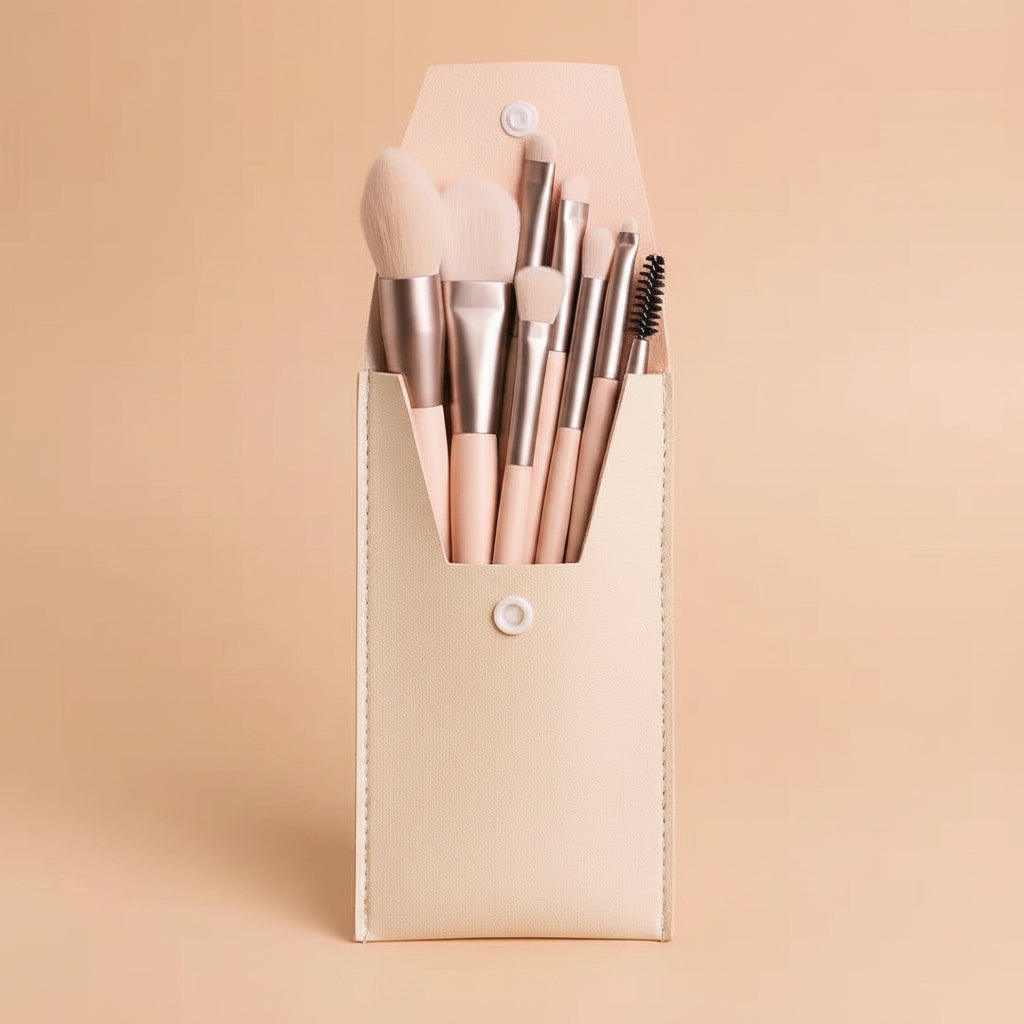 Travel Makeup Brush Set (8-Piece)