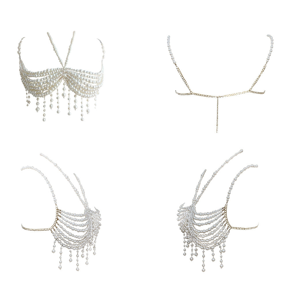 Luxury Pearl Tassel Body Chain
