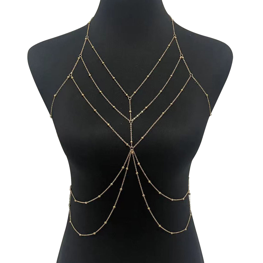 Zhuru Clothing Cross-Border Fashion Pure Desire Hollow Chain Chest Chain Sexy Accessories