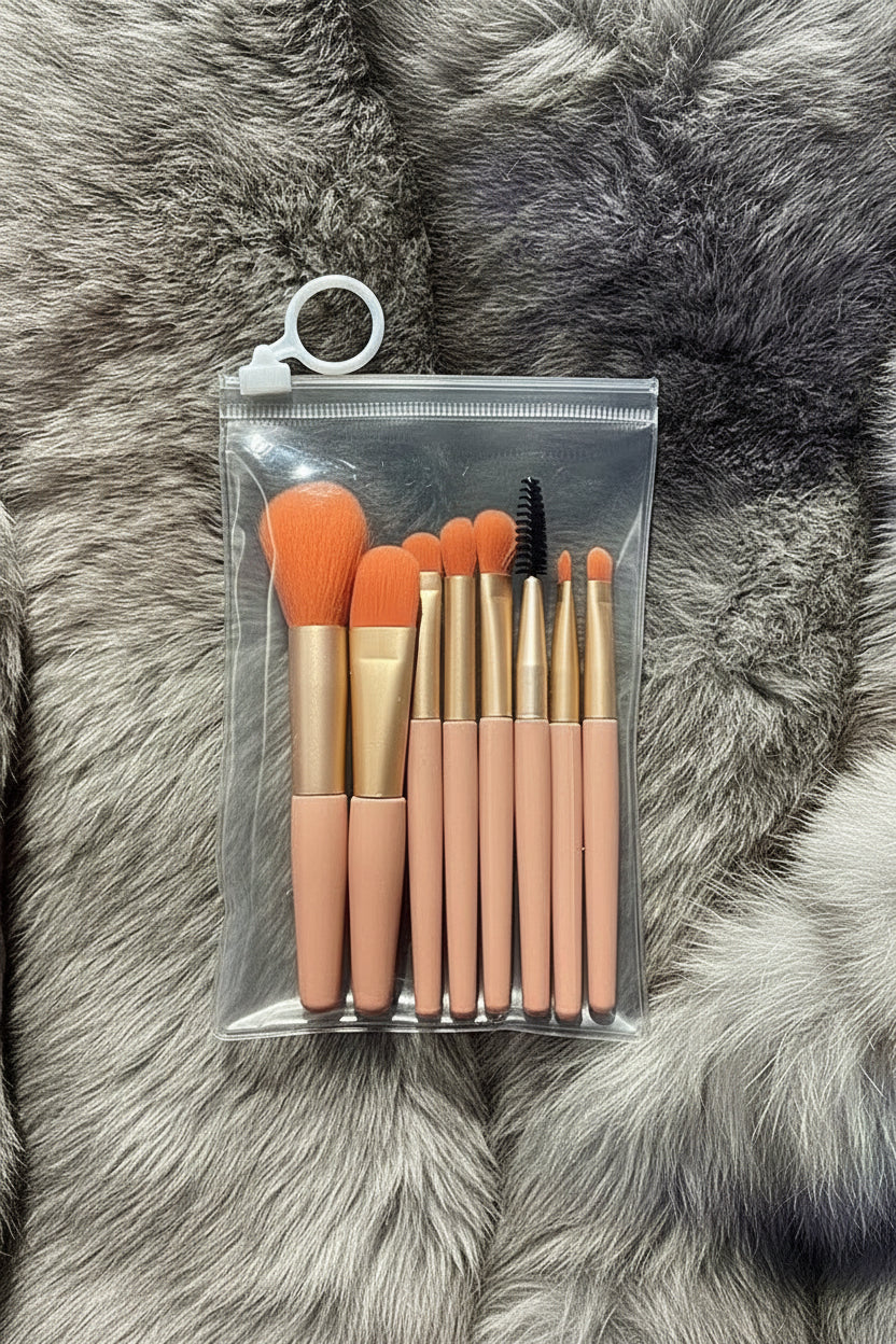 Travel Makeup Brush Set (8-Piece)