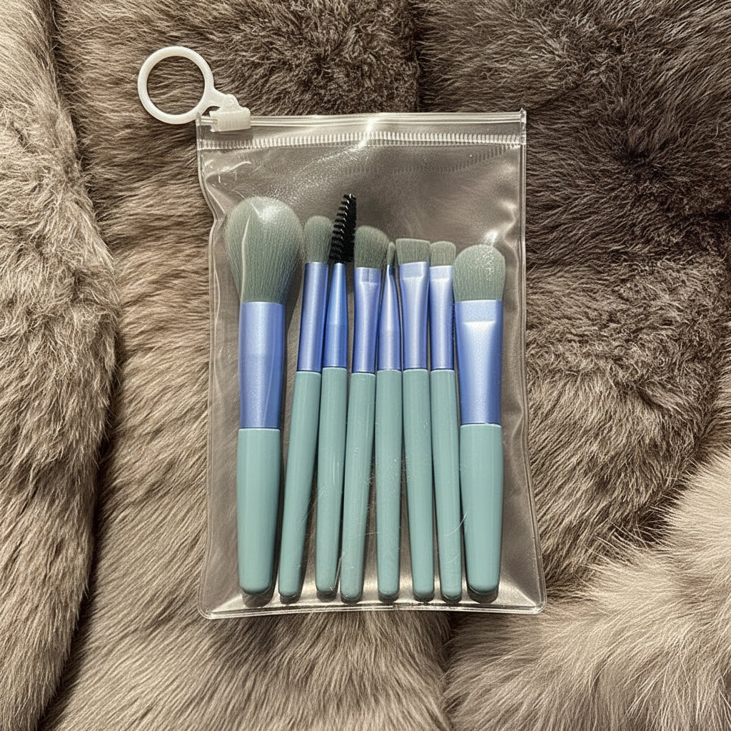 Travel Makeup Brush Set (8-Piece)