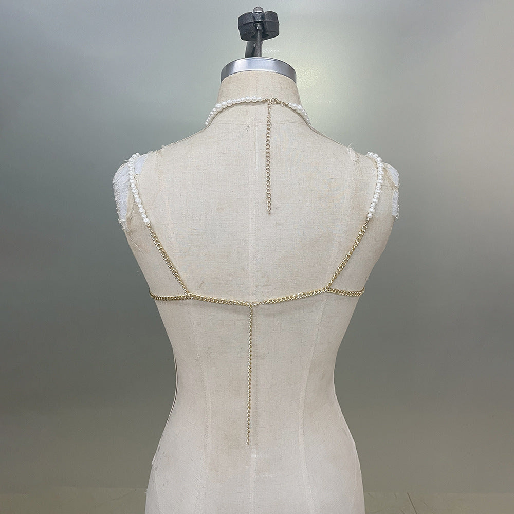 Luxury Pearl Tassel Body Chain