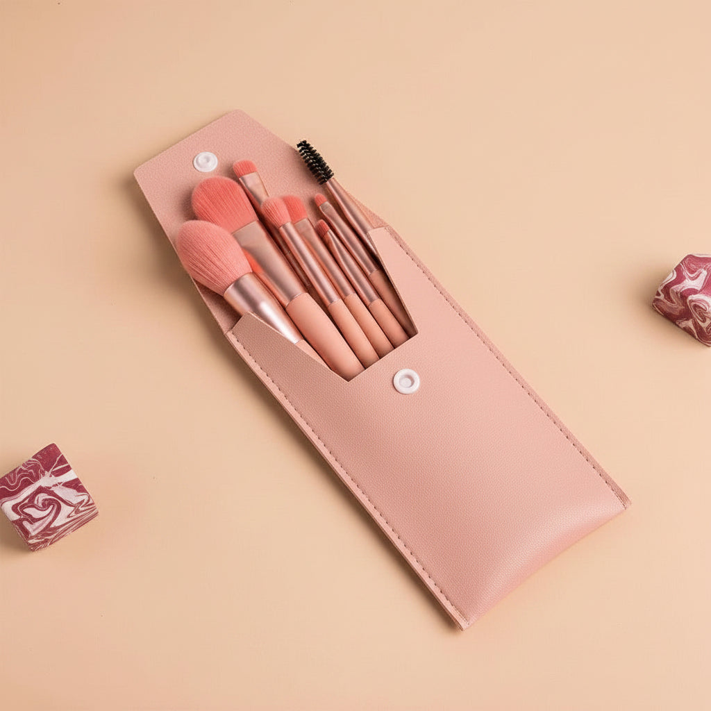 Travel Makeup Brush Set (8-Piece)